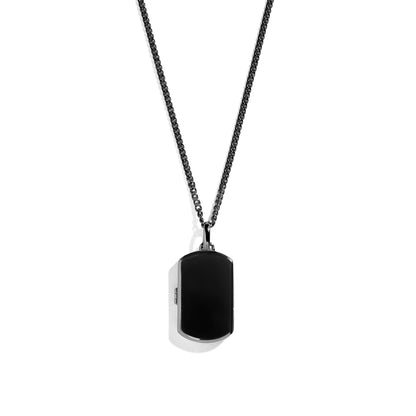 Engravable Dog Tag Locket Necklace