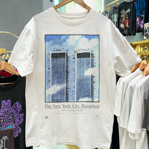 New York City Marathon Washed White Tee