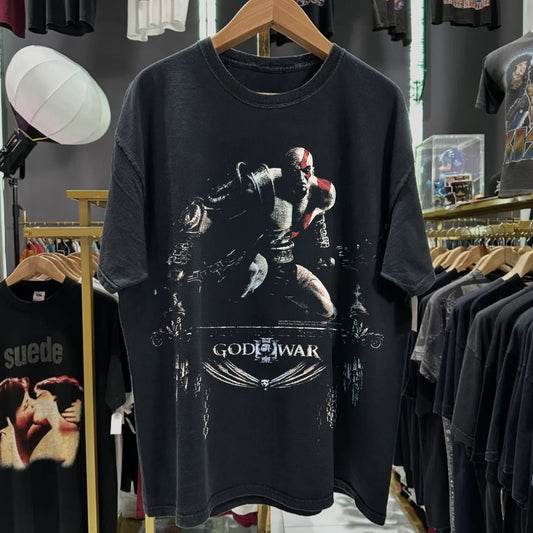 2010 God Of War III Promo Washed Black Tee