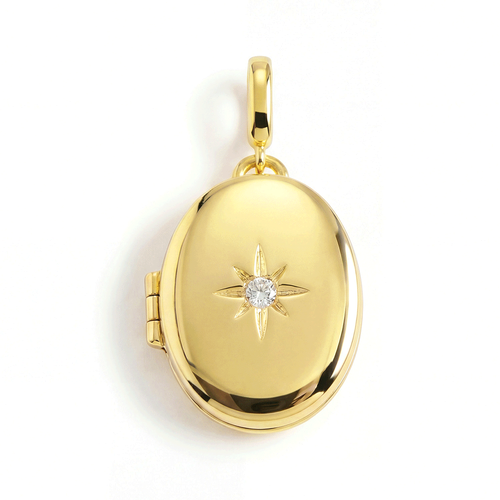 Personalized Oval Locket Charm