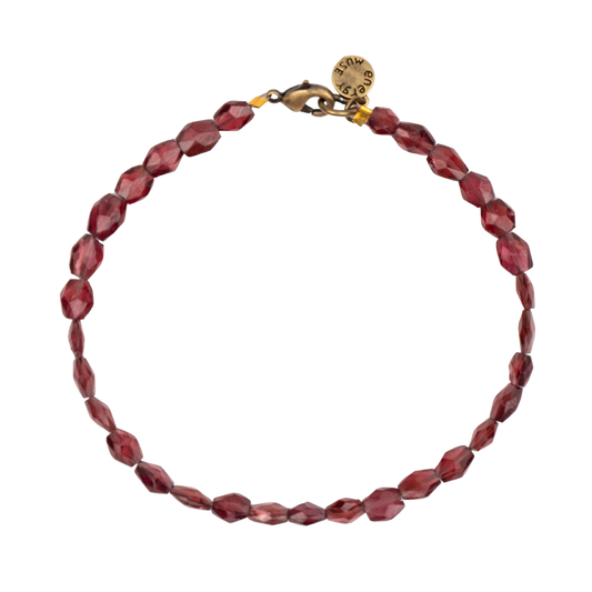 Oval Red Garnet Bracelet