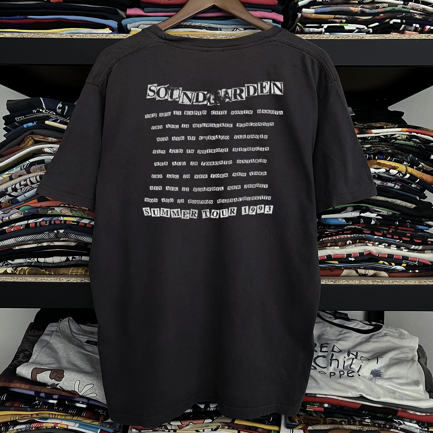 1993 Soundgarden Kali Tour Washed Black Tee