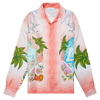 Paix et Amour Tennis Silk Shirt