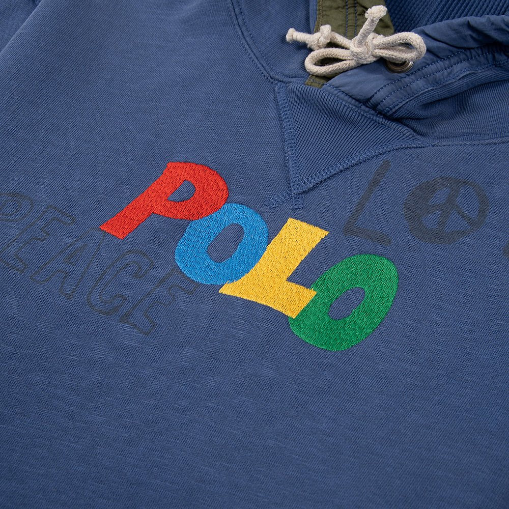 Patchwork Fleece Hoodie | Royal Multi