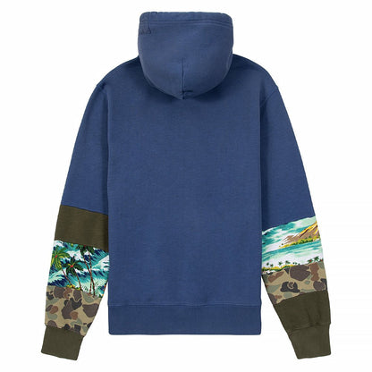 Patchwork Fleece Hoodie | Royal Multi