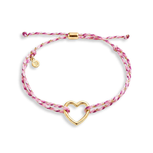 Woven Luxe Heart Charm Keeper Bracelet