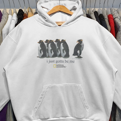 2001 'I Just Gotta Be Me' Rockhopper Nat Geo Rare Washed White Hoodie