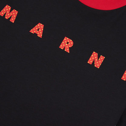 Polka Dot Logo Tee | Black