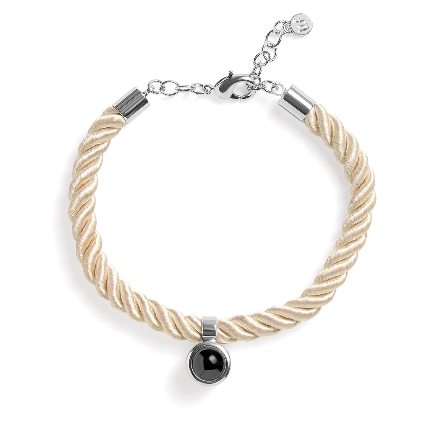 Personalized Rope Circle Photo Bracelet