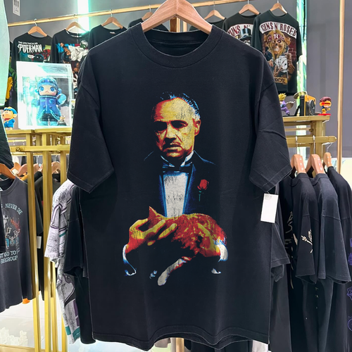 Don Corieone The Godfather Promo Rare Washed Black T-Shirt