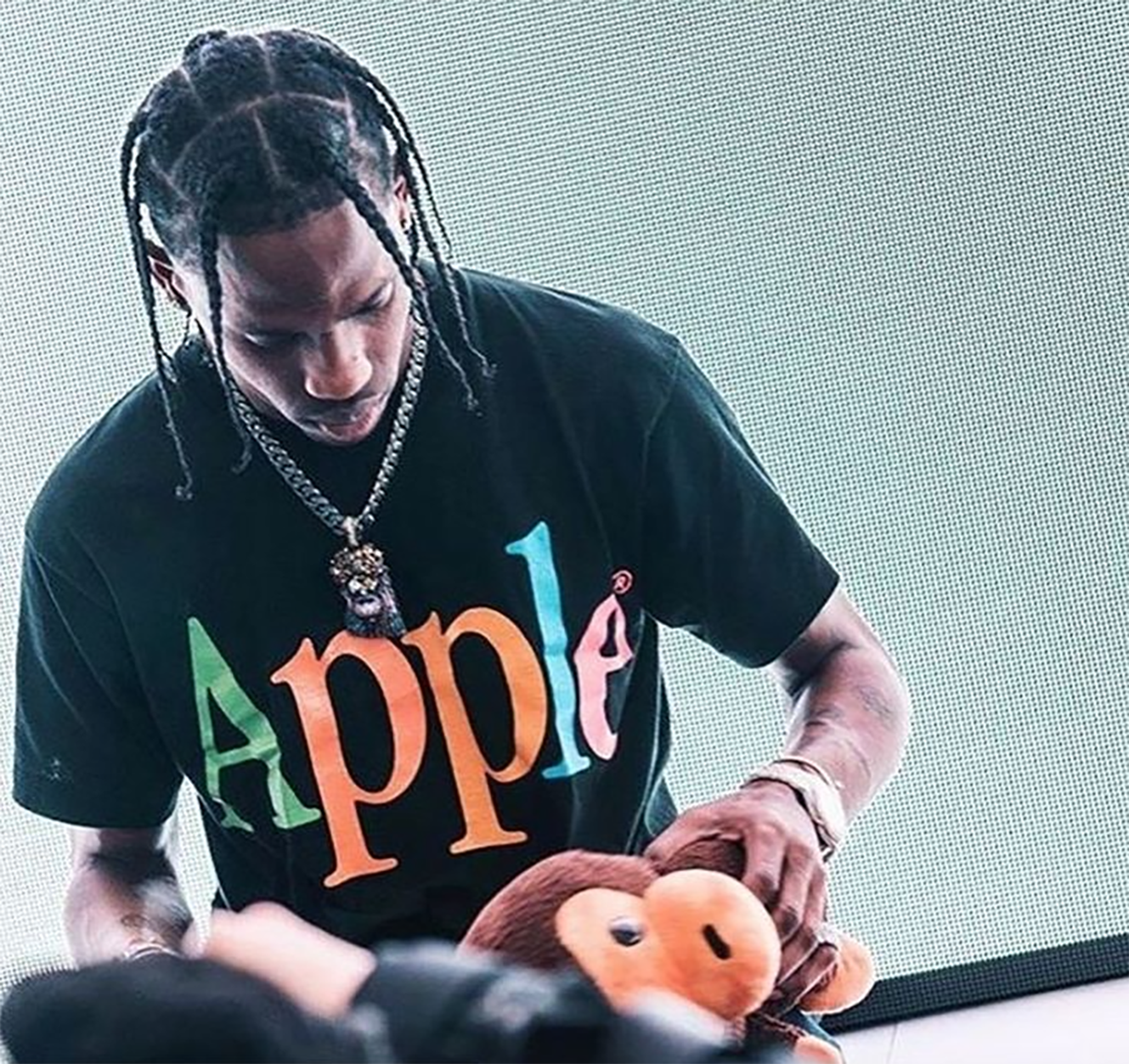 90's Apple Vintage Washed Black T-Shirt