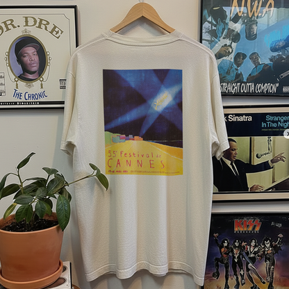 2002 Cannes Film Festival Washed White Tee