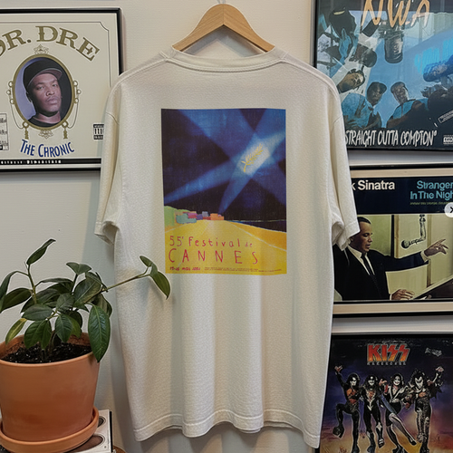 2002 Cannes Film Festival Washed White Tee