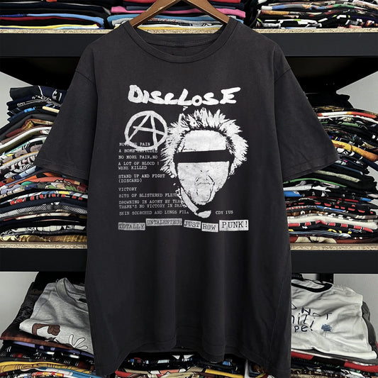 Vintage Disclose - Raw Punk Washed Black T-Shirt