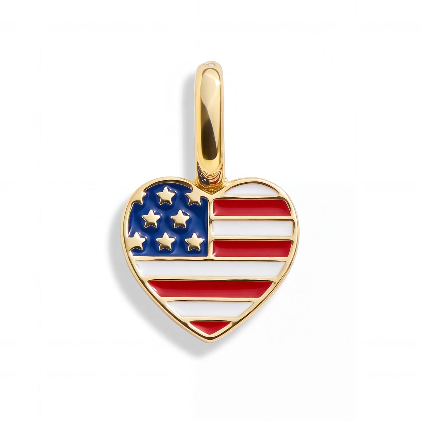 Patriotic Heart Charm