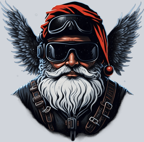 Aviator Santa 3 - STK00347 (DTF Transfers)