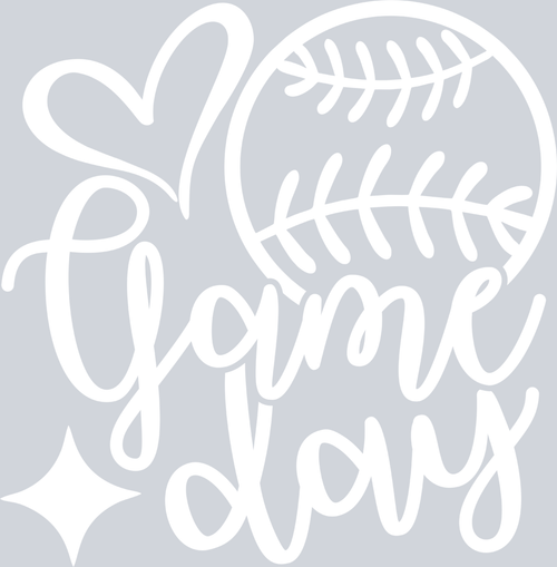 Baseball Game Day - White - STK00403 (DTF Transfers)