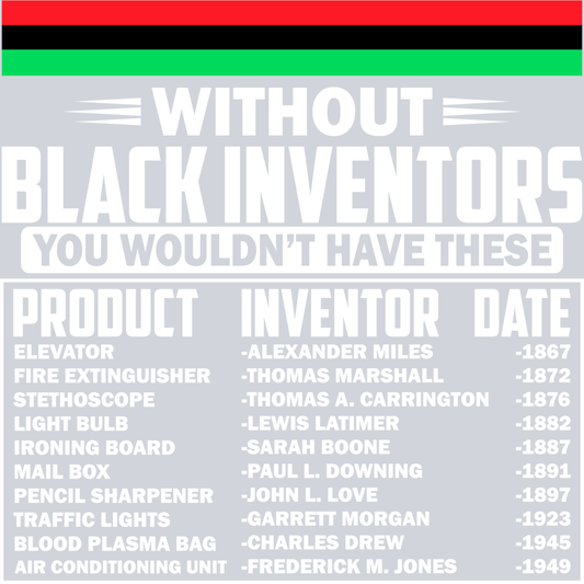 Black History Inventors White - STK00697 (DTF Transfers)