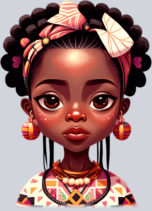 Beautiful Black Girl 1 - STK00518 (DTF Transfers)
