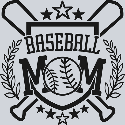 Baseball Mom - Black - STK00416 (DTF Transfers)