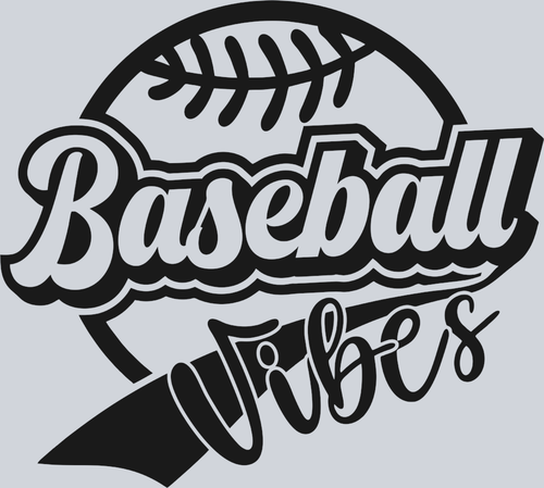 Baseball Vibes - Black - STK00433 (DTF Transfers)