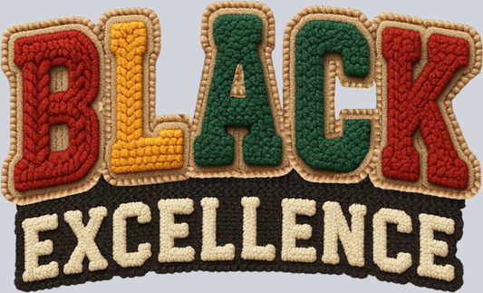 Black Excellence Faux Yarn - STK07615 (DTF Transfers)