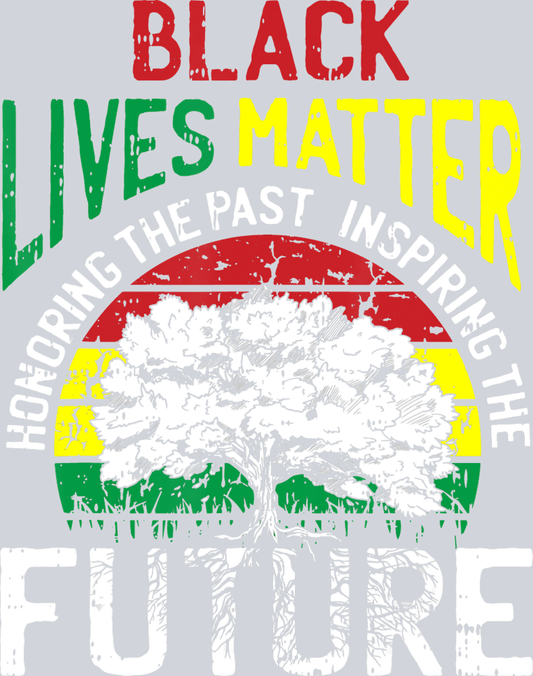 Black Lives Matter Red Yellow Green Stripe Tree - STK00860 (DTF Transfers)