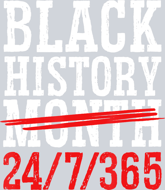Black History Month 24 7 365 Red Scratch - STK00780 (DTF Transfers)