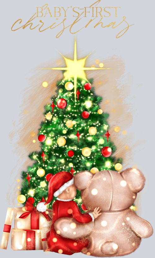 Babys First Christmas Tan - STK00367 (DTF Transfers)