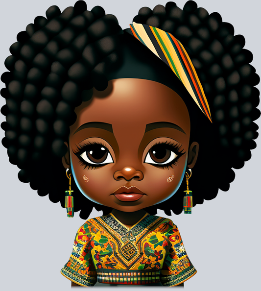 Beautiful Black Girl 3 - STK00520 (DTF Transfers)