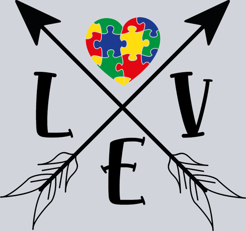Autism Love Arrows - STK00313 (DTF Transfers)