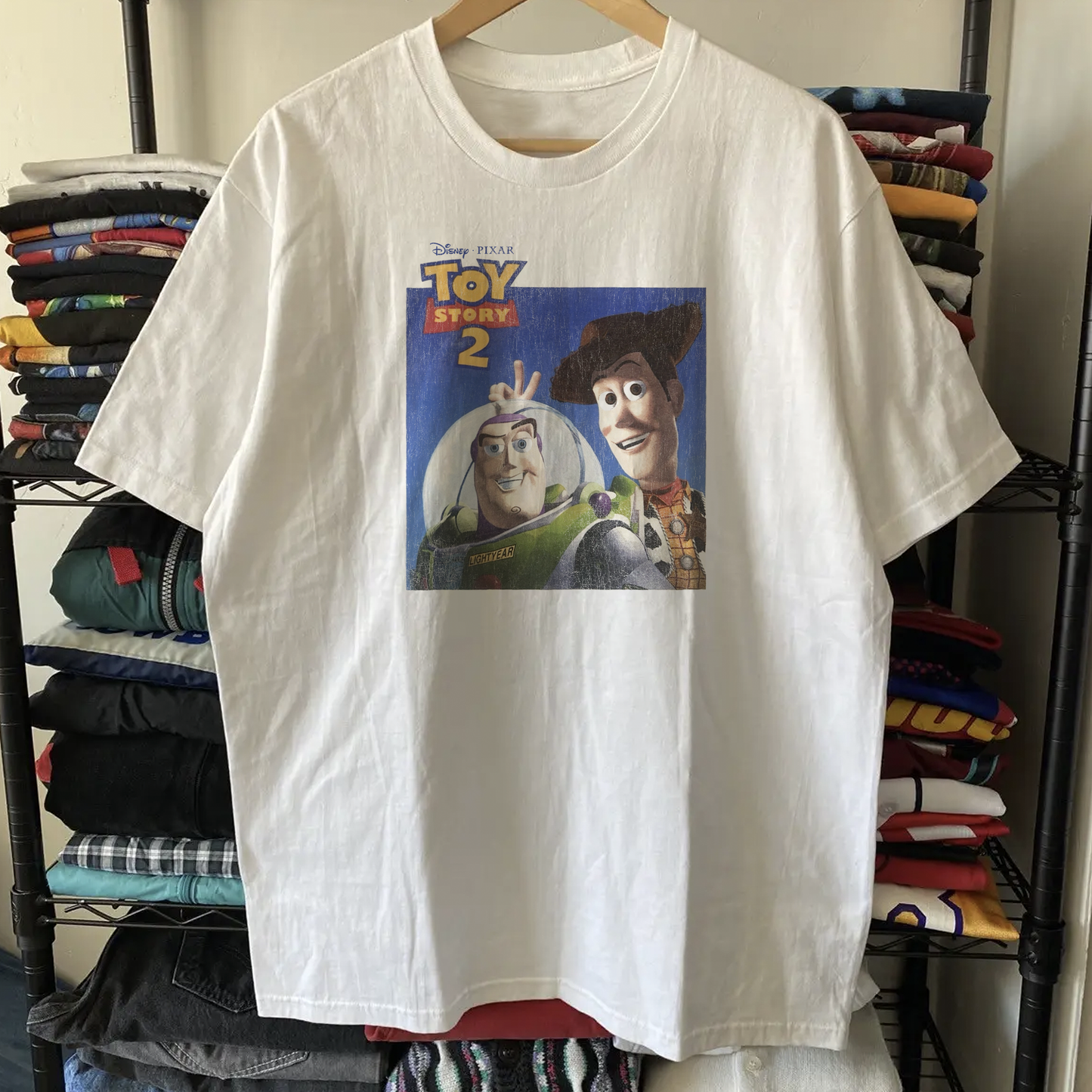 1999 Toy Story 2 Promo Washed White Tee