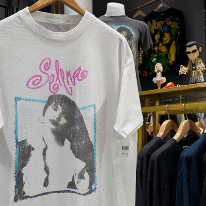 90S Selena Rare Washed White T-Shirt