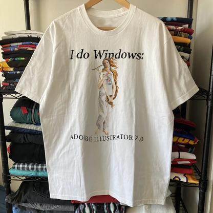 Rare Adobe Illustrator 7 Washed White Tee