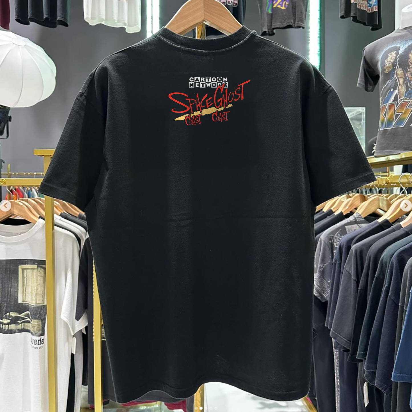 1998 Space Ghost 'Coast To Coast' Rare Washed Black T-Shirt