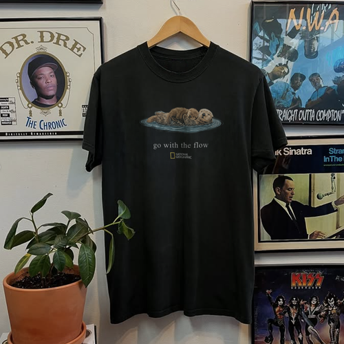 Nat Geo Go With The Flow Washed Black tee